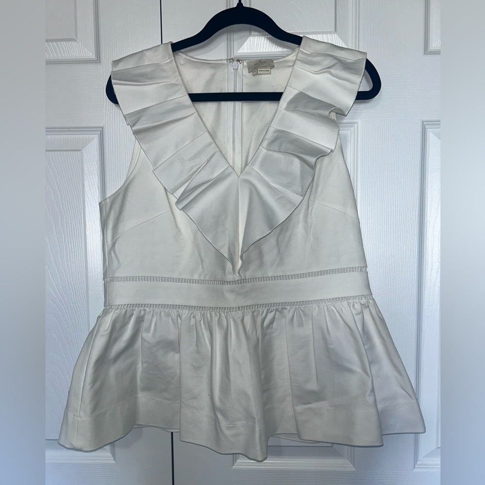 kate spade size XL white sleeveless top.